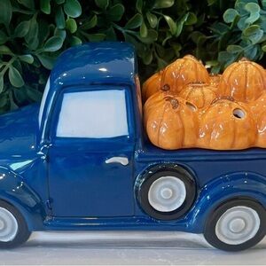 Scentsy Retro Truck Blue with Pumpkins